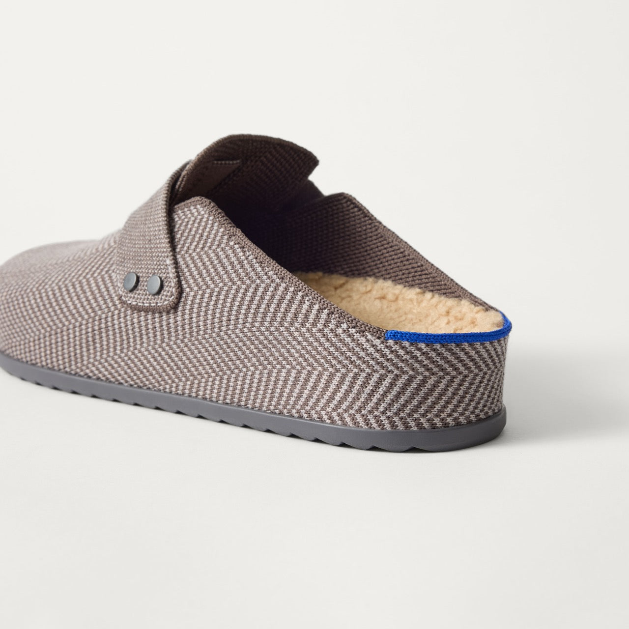 The Teddy Men's Clog - Ash Herringbone
